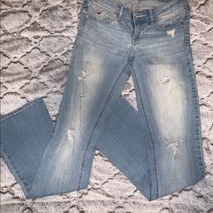 Hollister light wash bootcut jeans